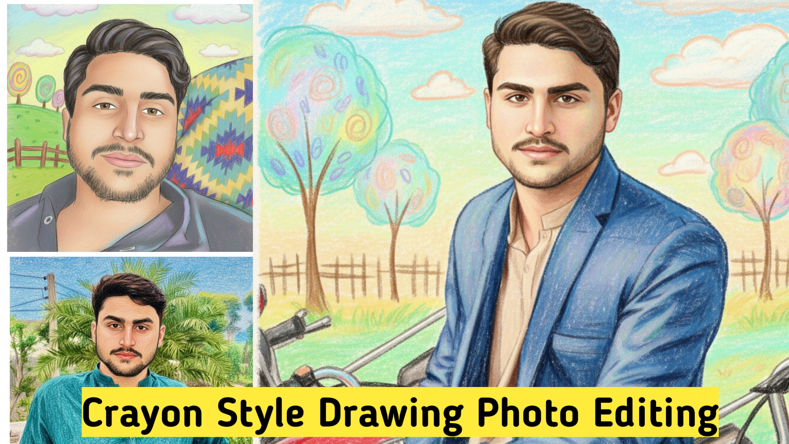 Gemini Crayon Style Drawing Photo Editing Prompts